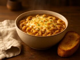 French Onion Pasta Bowl Soup Recipe