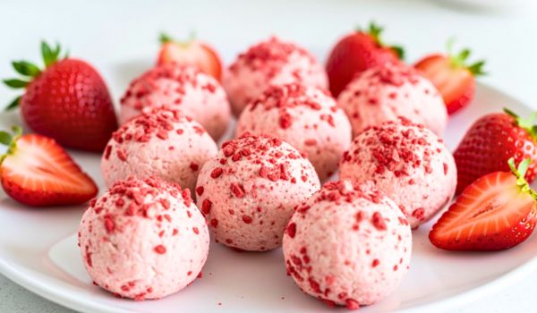 Strawberry Cheesecake Protein Balls Recipe